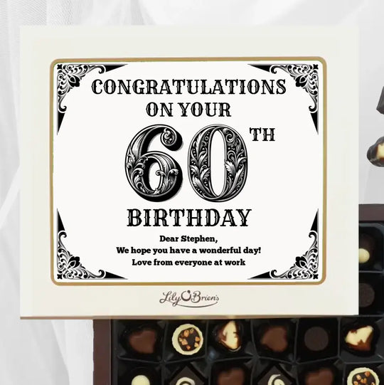 Personalised Box of Lily O'Brien's Chocolates for Birthdays - Vintage