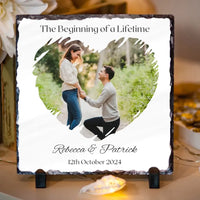 Personalised Engagement Slate for Couple - Upload Your Own Photo
