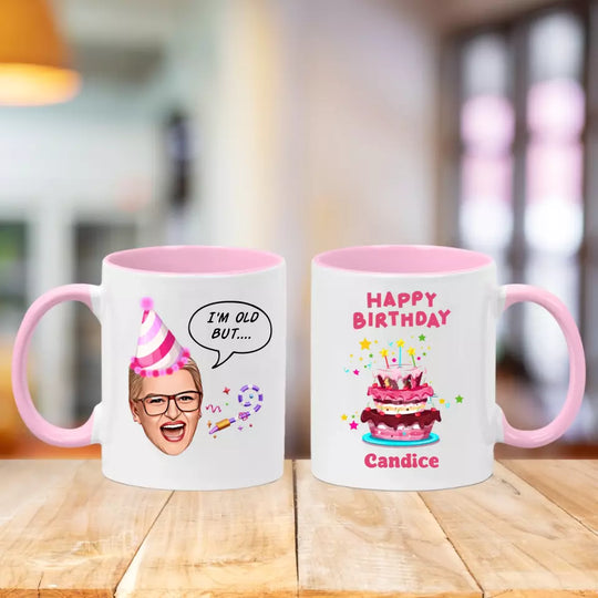 Personalised Birthday Mug for Women with Caricature Feature - Upload Your Own Image