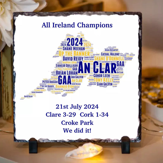 Personalised GAA Slate - Clare All-Ireland Champions