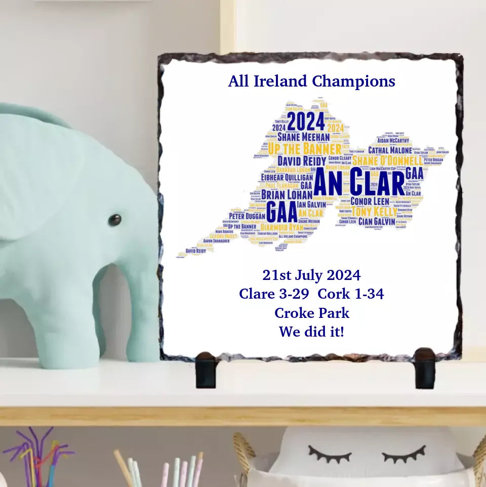 Personalised GAA Slate - Clare All-Ireland Champions