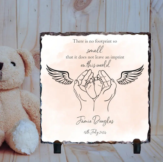 Personalised Memorial Slate for Baby - Small Footprints