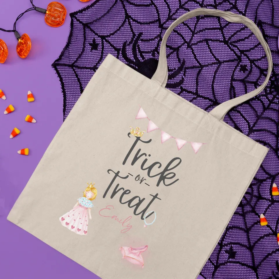 Personalised Halloween Treat Bag with Princess