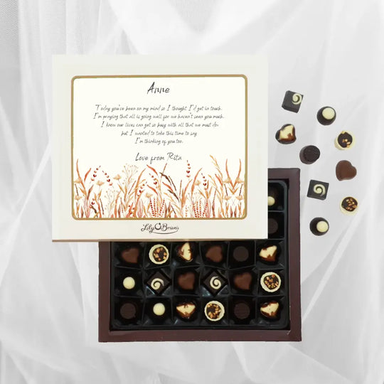 Personalised Box of Lily O'Brien's Chocolates - Thinking of You