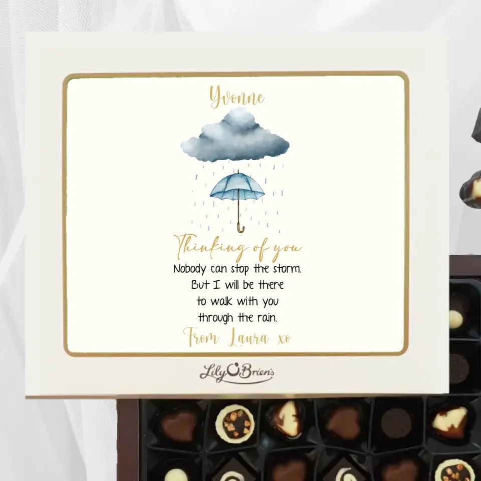 Personalised Box of Lily O'Brien's Chocolates - Through The Rain