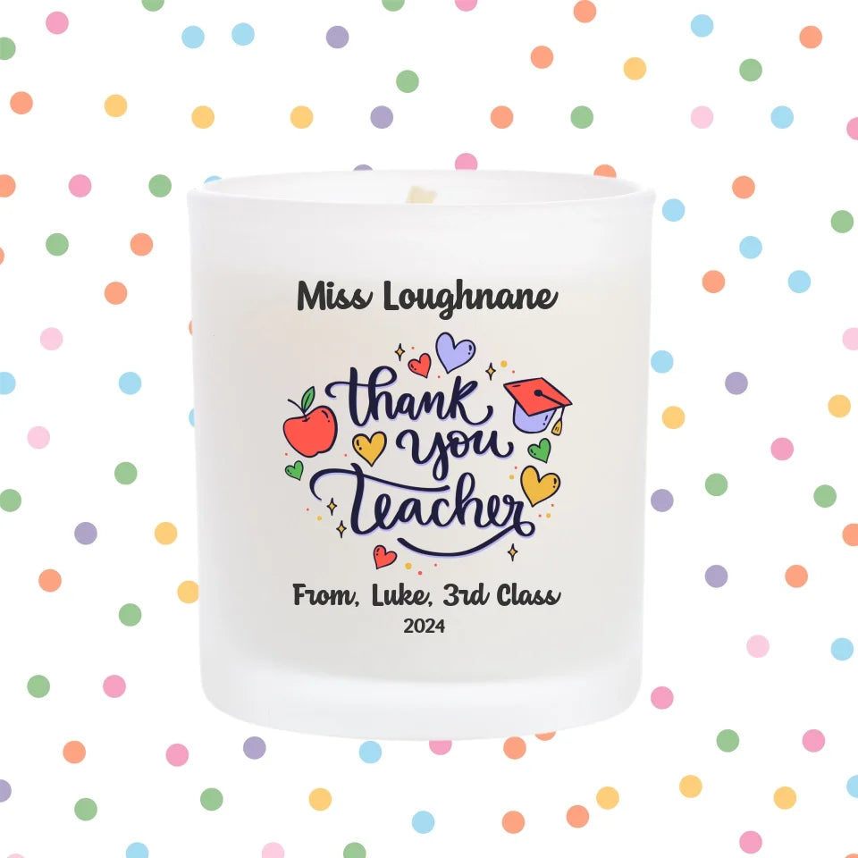 Personalised Candle - Thank You Teacher