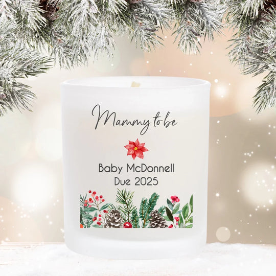 Personalised Christmas Candle - Mommy to be