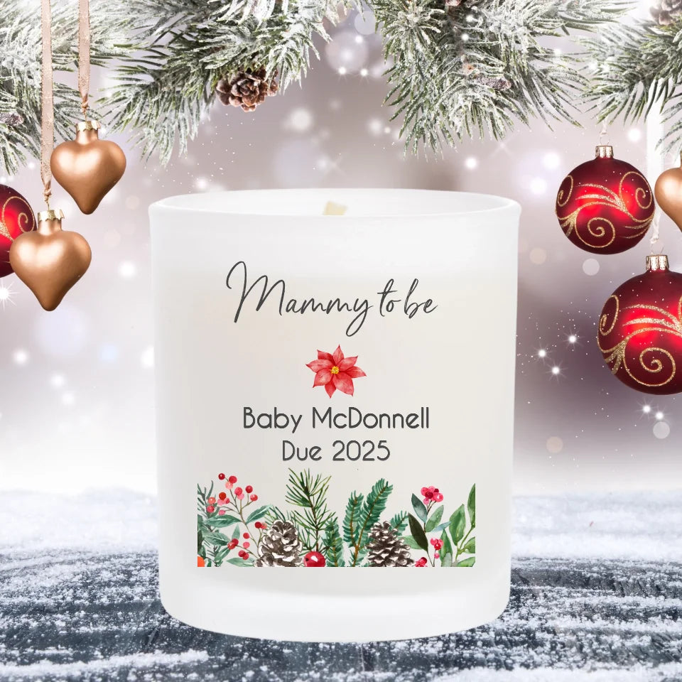 Personalised Christmas Candle - Mommy to be