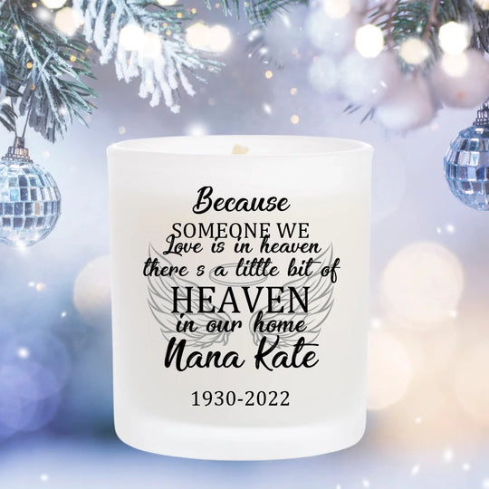 Personalised Christmas Memorial Candle - A Little Bit of Heaven