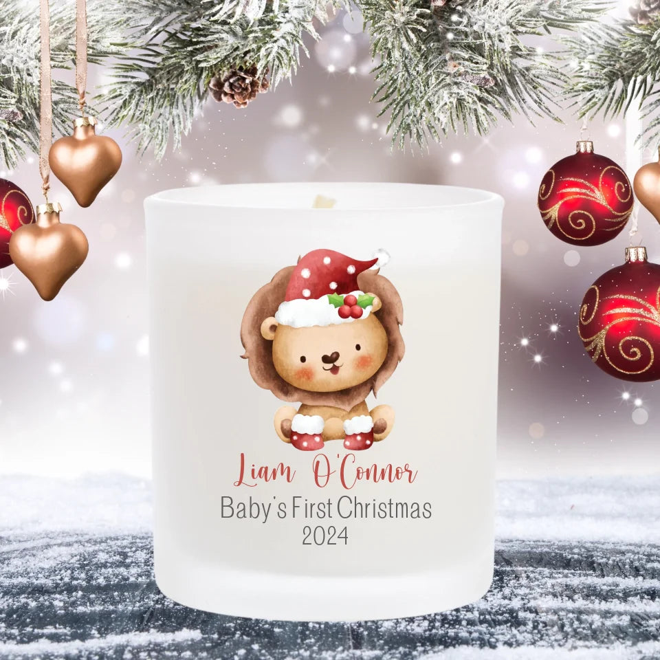 Personalised Christmas Candle - Baby's First Christmas