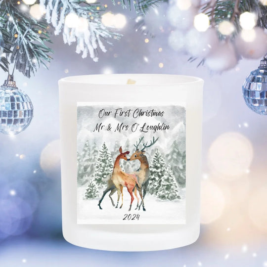 Personalised Christmas Candle - Our First Christmas as Married Couple