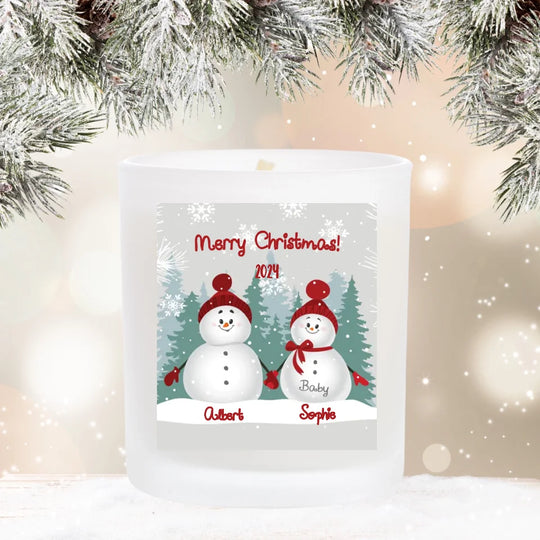 Personalised Christmas Candle - Expecting Couple with Baby Bump  - BACK IN STOCK on 14th October 2024