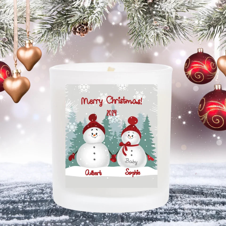 Personalised Christmas Candle - Expecting Couple with Baby Bump  - BACK IN STOCK on 14th October 2024