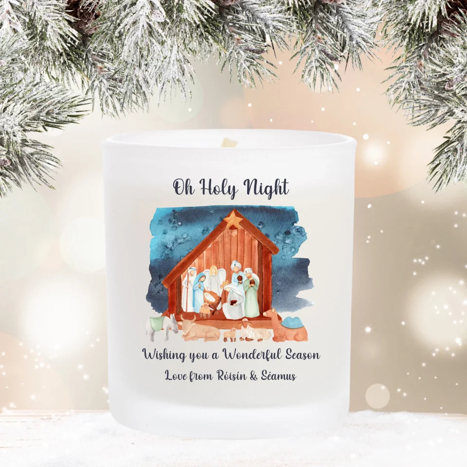 Personalised Christmas Candle - Nativity - BACK IN STOCK on 14th October 2024