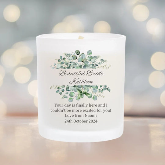 Personalised Wedding Candle for the Beautiful Bride