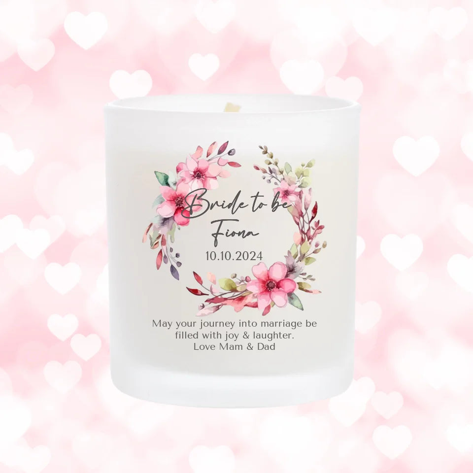 Personalised Wedding Candle for Bride to Be