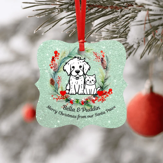 Personalised Christmas Pet Ornament - Cat & Dog