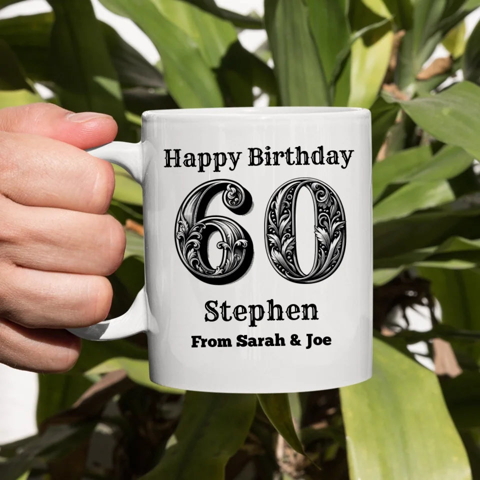 Personalised Vintage Birthday Mug - Choose Your Age