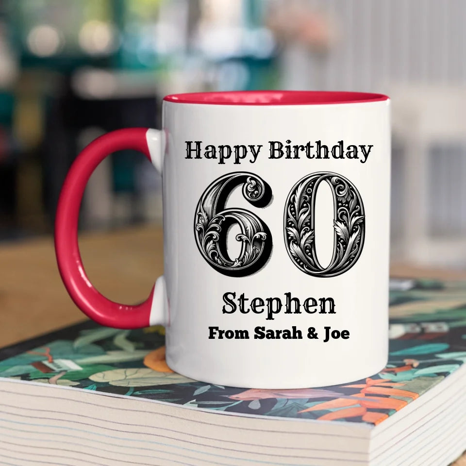 Personalised Vintage Birthday Mug - Choose Your Age