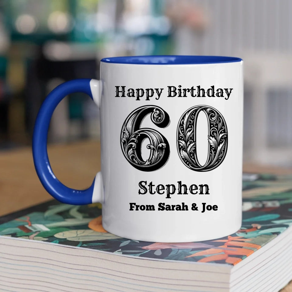 Personalised Vintage Birthday Mug - Choose Your Age