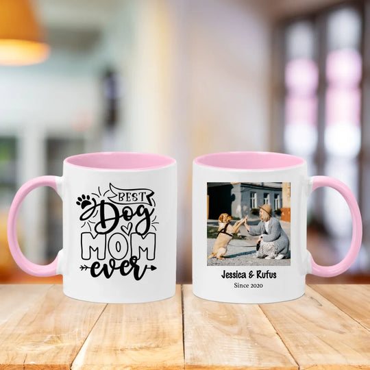 Personalised Mug for Dog Lovers - Best Dog Mom Ever - Upload Your Own Image