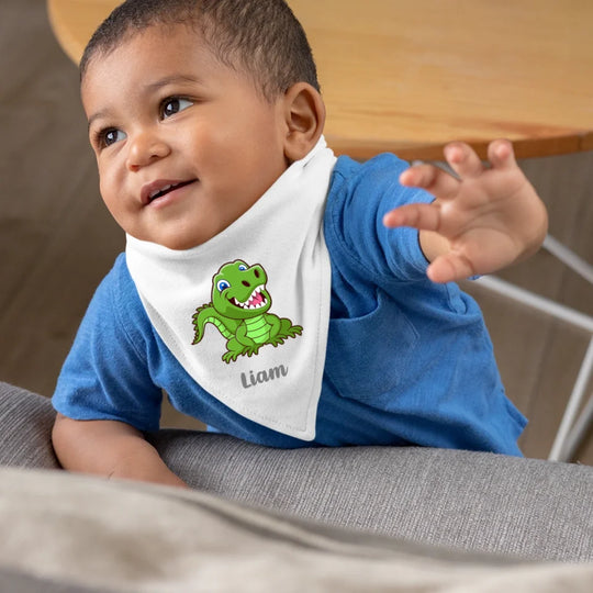 Personalised White Bandana Bib - Choose Your Design