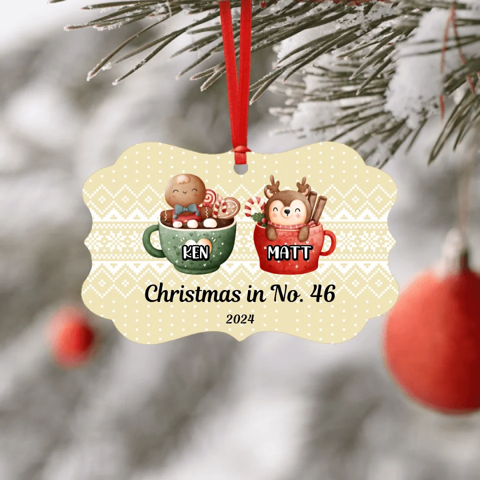 Personalised Christmas Ornament for Same-Sex Couple - Hot Chocolate