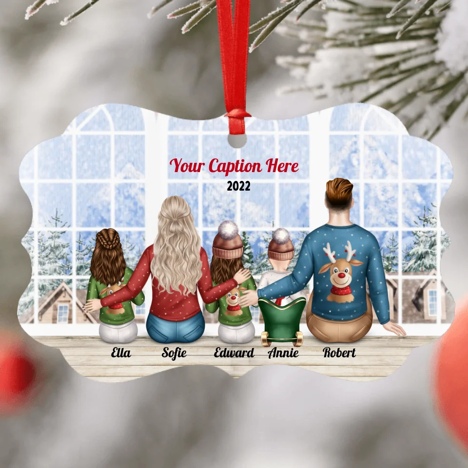 Personalised Christmas Jumpers Ornament - Choose Your Family Size