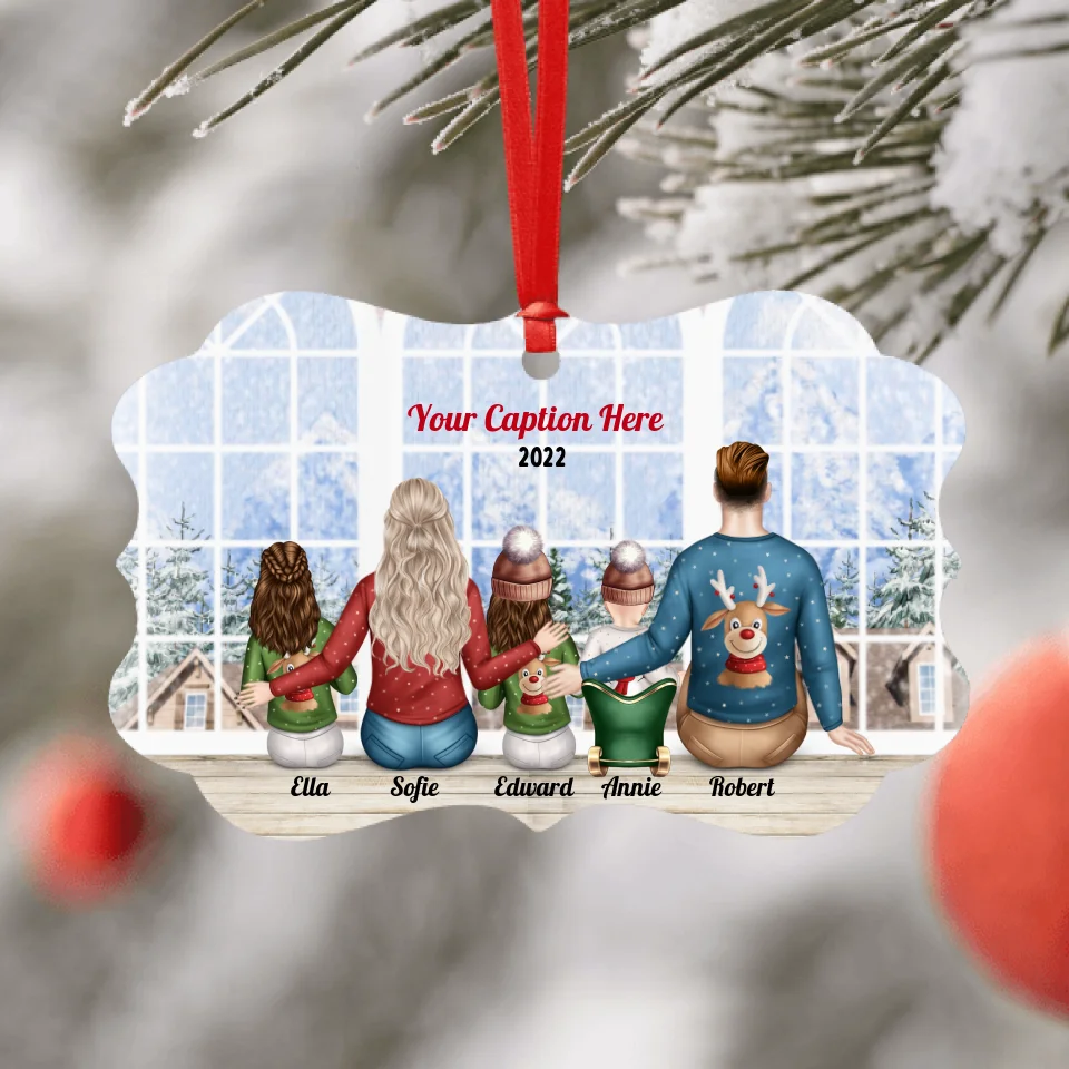 Personalised Christmas Jumpers Ornament - Choose Your Family Size