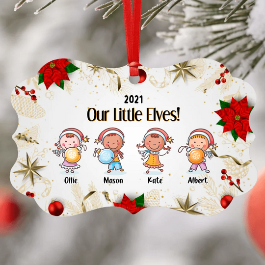 Personalised Grandchildren Christmas Ornament - Life Is Better With Little Kids