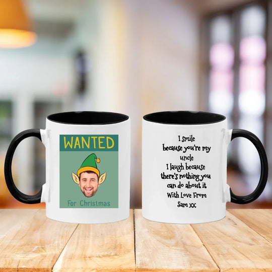 Personalised Christmas Elf Mug - Upload Your Own Photo