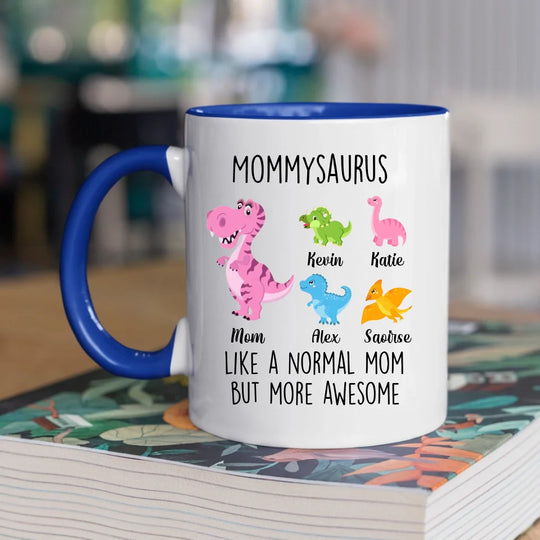 Personalised Mug for Mom or Grandma - Mommysaurus - Up to 6 Kids