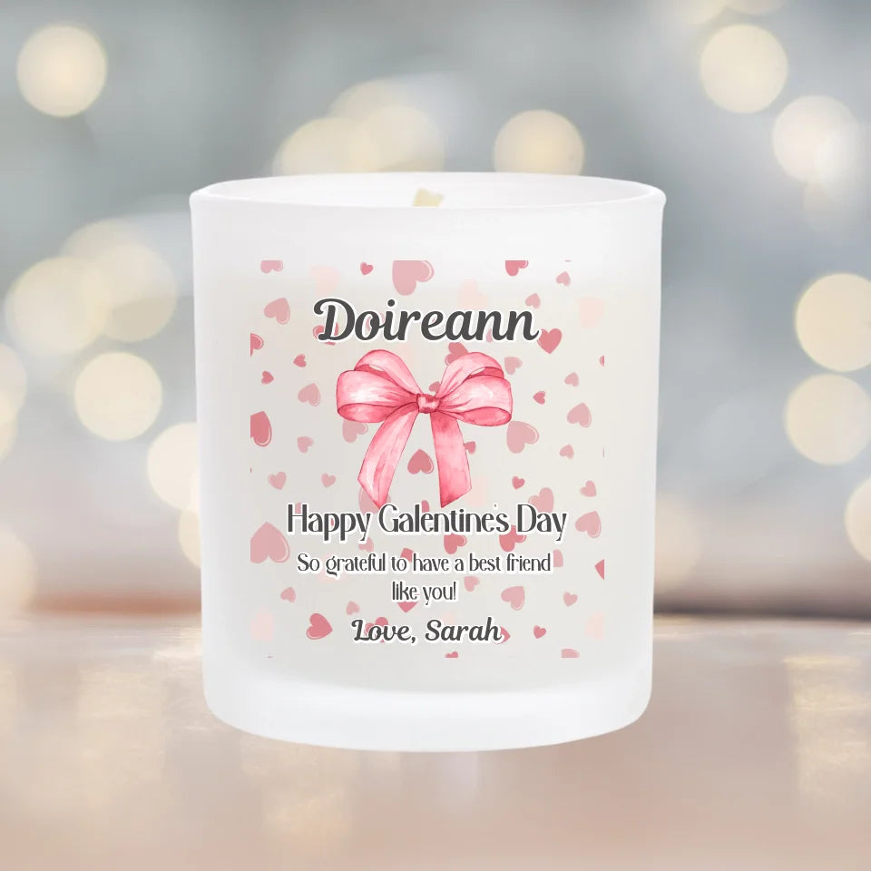 Personalised Galentine's Day Candle