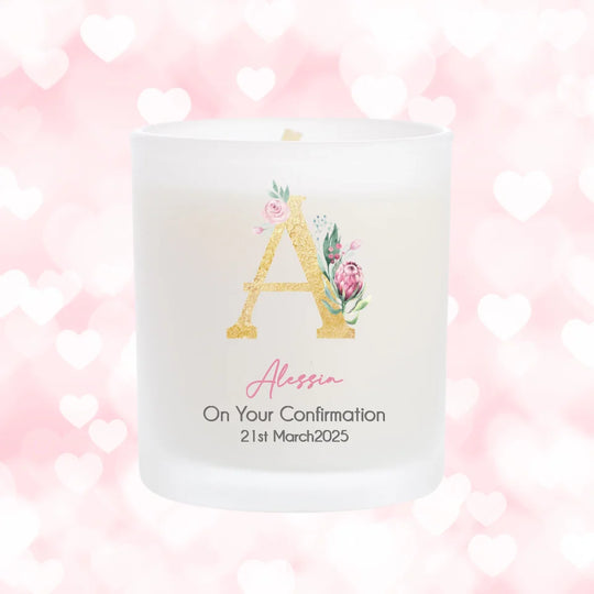 Personalised Confirmation Candle - Choose Your Initial