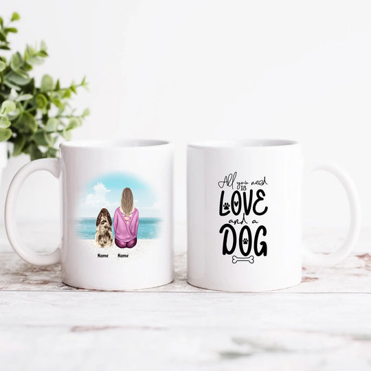 Personalised Mug - Girl and Dog