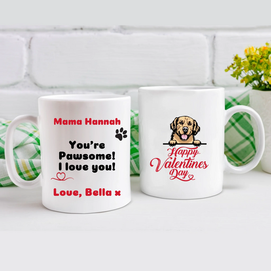 Personalised Mug - Happy Valentine's from the Dog
