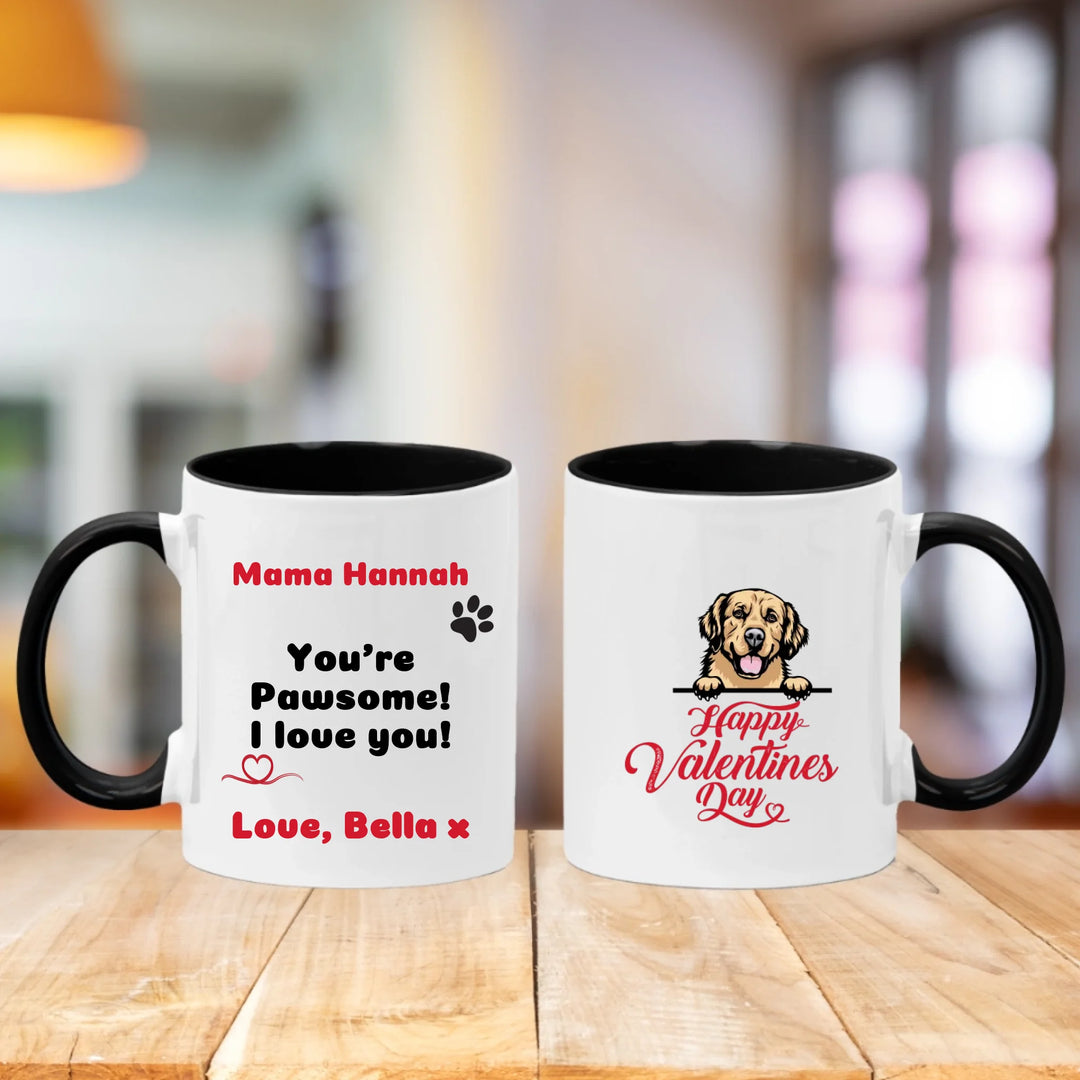 Personalised Mug - Happy Valentine's from the Dog