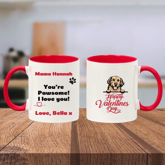 Personalised Mug - Happy Valentine's from the Dog