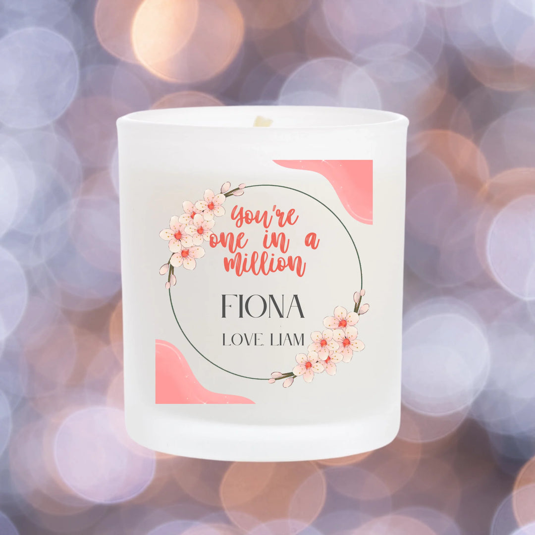 Personalised Thank You Candle - One in a Million