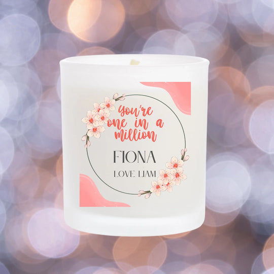 Personalised Thank You Candle - One in a Million