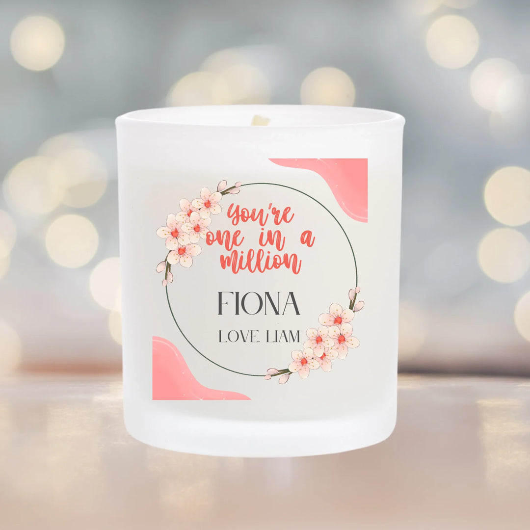 Personalised Thank You Candle - One in a Million