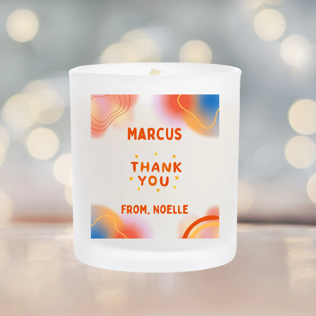 Personalised Thank You Candle - Funky Shapes