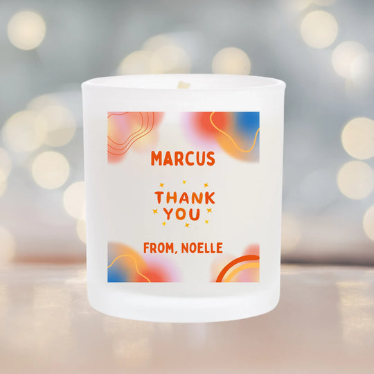 Personalised Thank You Candle - Funky Shapes