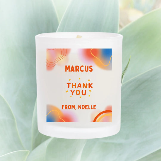 Personalised Thank You Candle - Funky Shapes