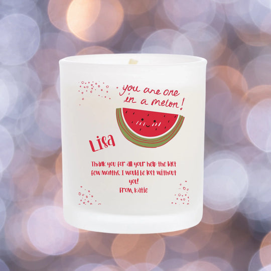 Personalised Thank You Candle - One in a Melon