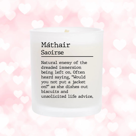 Personalised Scented Candle for Mothers - Máthair - IRISH