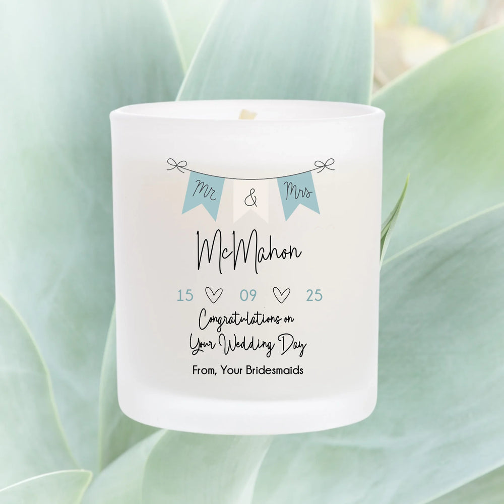 Personalised Wedding Day Candle - Mr & Mrs
