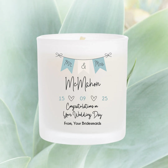 Personalised Wedding Day Candle - Mr & Mrs
