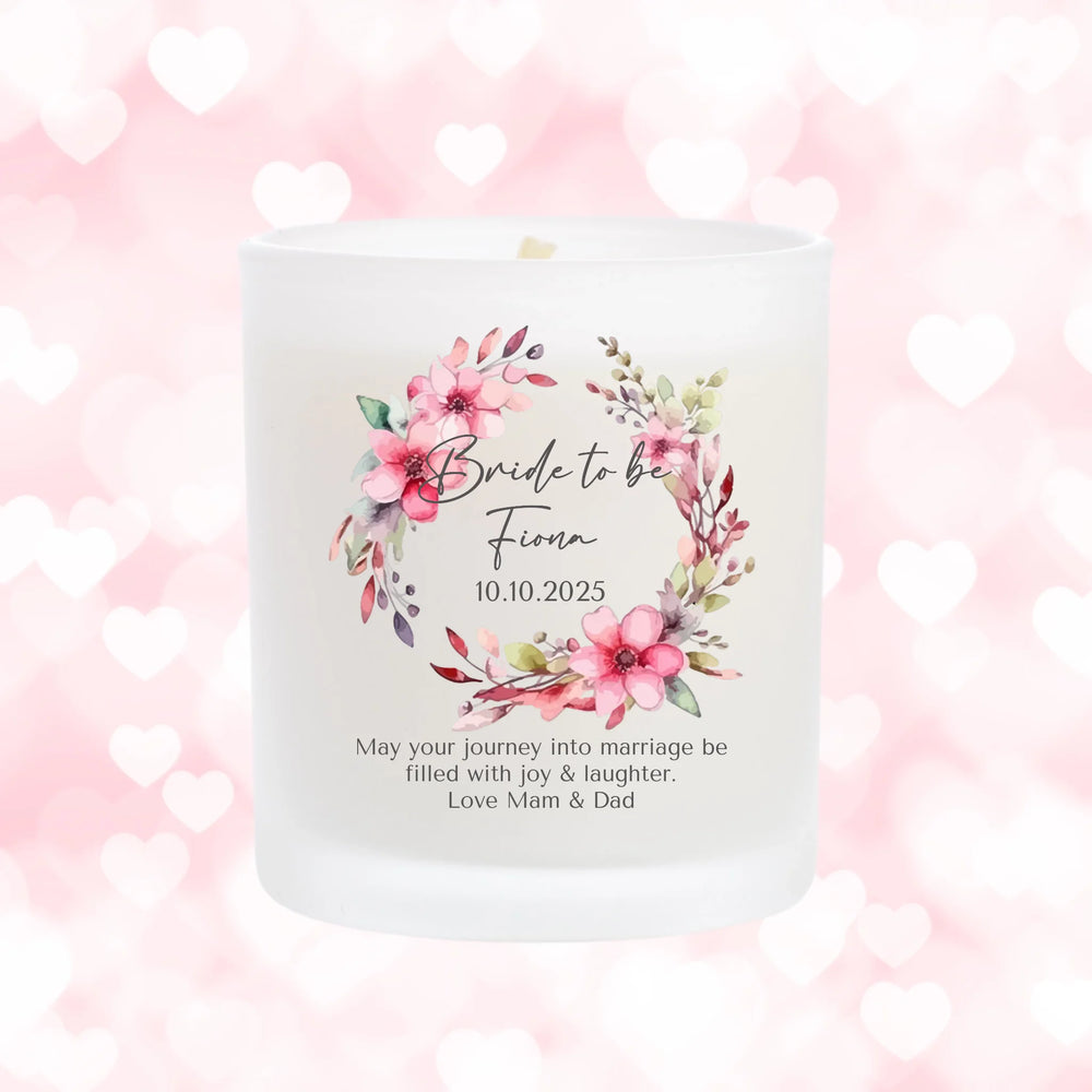 Personalised Wedding Candle for Bride to Be