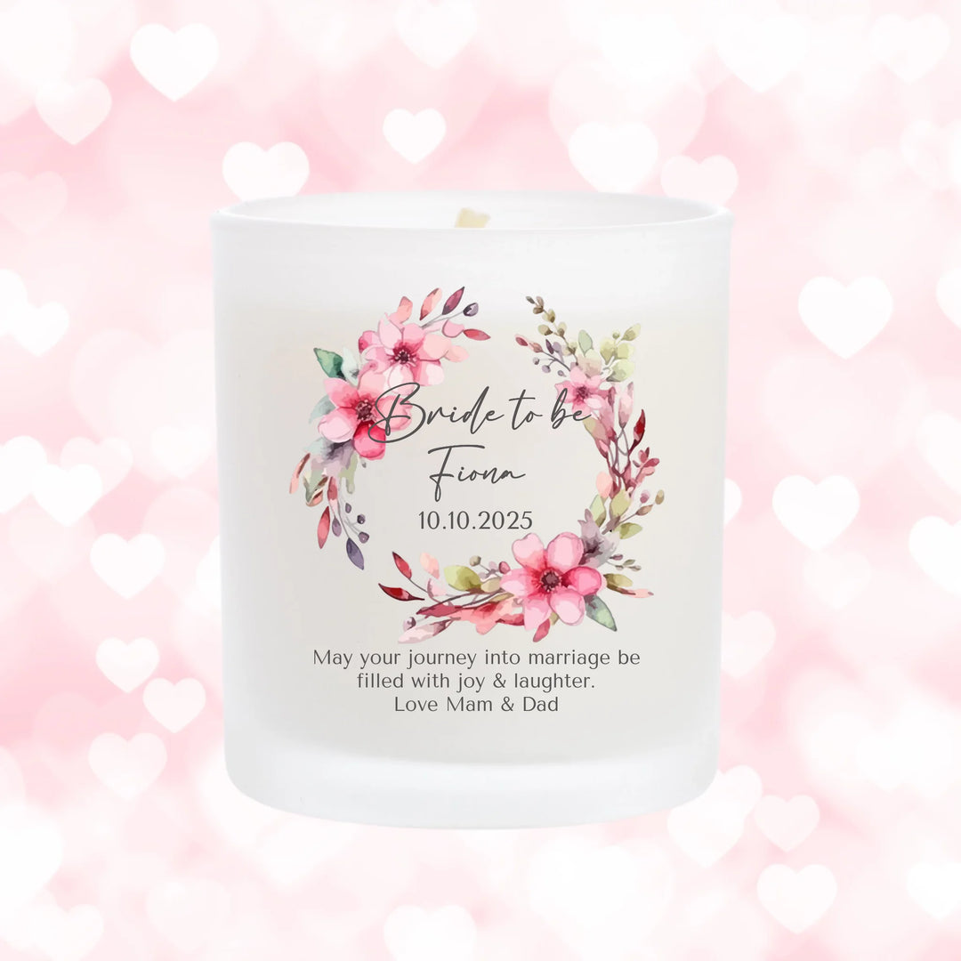 Personalised Wedding Candle for Bride to Be